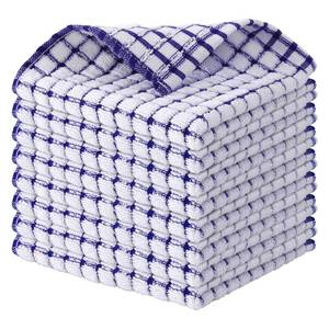 lot 29508 image: Kitinjoy Cotton 8 Pack Terry Kitchen Dish Cloths, 12 x 12 Inches Super Soft and Absorbent Dish Rags, Quick Drying Dish Towels for Washing Dishes, Blue
