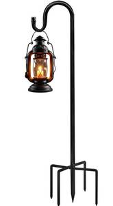 lot 29516 image: Akeydeco Bird Feeders Pole,Shepherds Hooks for Outdoor 1 Pack 36 Inch Bird Feeders for Outdoors with 5 Prongs Base Hanging Planters for Outdoor