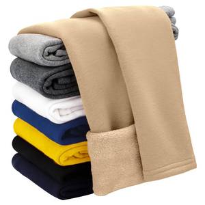 lot 29521 image: Auranso Girls Winter Fleece Lined Leggings Thick Pants Solid Khaki Color 4-5T