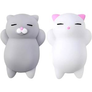 lot 29523 image: Nutty Toys Squishy Cat Set - 2 Soft Silicone Kawaii Kitties, Top Stress Relief Toy 2026 Unique Gifts for Teens Kids Women Men Adults Best Teenage Girls Teen Boy Tween Valentines Day, Easter Gift Idea