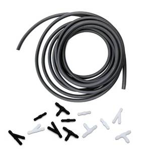 lot 36944 image: Windshield Washer Hose Kit, 4 Meter Washer Fluid Hose with 12 Pcs Hose Connectors, Suitable for Most Car Windshield Washer Tubing