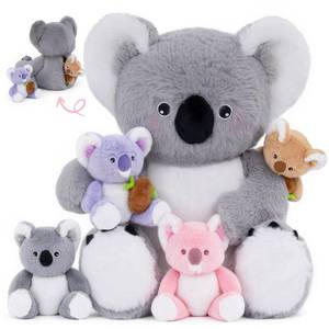 lot 39597 image: OUOZZZ Koala Stuffed Animal with Babies Inside - 12 Plush Toy with 4 Baby Koalas - Gift Present Toys for Girls & Boys