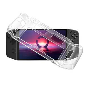 lot 39631 image: Qoosea for Legion Go Case Ergonomic Grip TPU Shock-Absorption Case Anti-Fingerprint Scratch Resistant Cover for Lenovo Legion Go Gaming Handheld 8.8 2023 - Clear