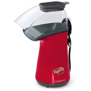 lot 48247 image: Presto 04863 Poplite Hot Air Popcorn Popper - Built-In Measuring Cup  Melts Butter, Easy to Clean, Built-In Cord Wrap, 18 Cups, Red