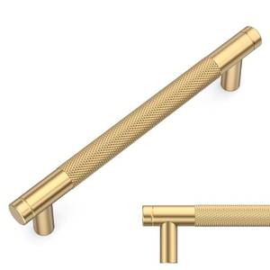 lot 48250 image: Amerdeco 10 Pack Champagne Bronze Cabinet Pulls 5 Inch(128mm) Hole Center Drawer Pulls Cabinet Hardware Kitchen Cabinet Handles for Bathroom ZH0031