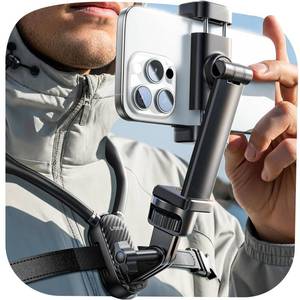 lot 48251 image: LISEN Neck Phone Holder for Video Recording POV Camera Phone Chest Mount for Gopro Neck Mount  Upgrad No.1 for iPhone Samsung 4-7 Inch Phones Akaso Go Pro Insta360 Dji360 Other Action Cameras