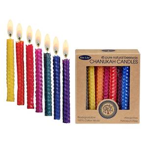 lot 48258 image: Honeycomb Beeswax Chanukah Candles