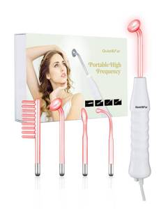 lot 48283 image: Quiet&Far High Frequency Facial Machine Skin Care Tool for Wrinkles Reducing Skin Tightening High Frequency Facial Wand with 4 Tubes