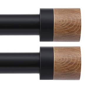 lot 48292 image: Wood Curtain Rods for Windows 32 to 45 Inches2.6-3.75ft 1 inch Adjustable Window Curtain Rods with Imitation Wood Grain Finials,Heavy Duty Decorative Drapery Rod for Bedroom,Kitchen and patio 2 Pack