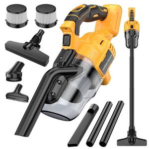 lot 48298 image: Labfintom Cordless Vacuum Cleaner for De-Walt 20V Battery, Handheld Electric Vacuum with Powerful Suction, 5 in 1 Hand Vacuum with 2 HEPA Filter for Floor, Carpet, Car (Battery Not Included)