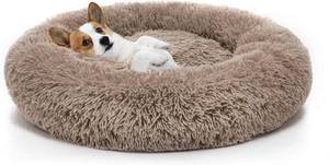 lot 111441 image: MIXJOY Orthopedic Dog Bed Comfortable Donut Cuddler Round Pet Beds Ultra Soft Washable Dog and Cat Cushion (202330) (23, Brown)