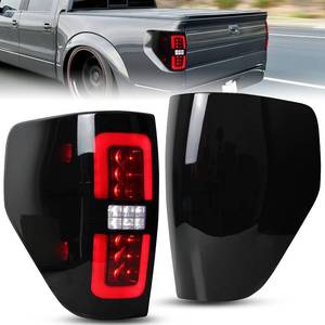 lot 111465 image: Retails for $133 KEWISAUTO Full LED Taillights for Ford F150 09-14, New Upgrade Smoked Black Rear Brake Stop Reverse Lights Turn Signal Tail Lamp for Ford F-150 2009-2014 Accessories (2PCS, Passenger & Driver Side)