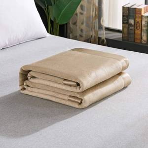 lot 211268 image: Retails for $190 EP Mode Luxury Mulberry Silk Blanket with Silk Charmeuse Border (Rugby Tan, Twin 66 x 88)