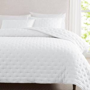 lot 211277 image: WDCOZY White Cloud Queen Size Quilt Set, Tan Lightweight Farmhouse Bedspread, Rustic Country Coverlet, Taupe Camel Soft Bedding, Thin Comforter for All Season - 3 Pieces, 90x90 inches