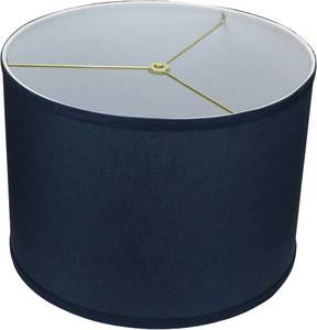 lot 211279 image: FenchelShades 14 Top Diameter x 14 Bottom Diameter 10 Height Cylinder Drum Lampshade USA Made (Navy)
