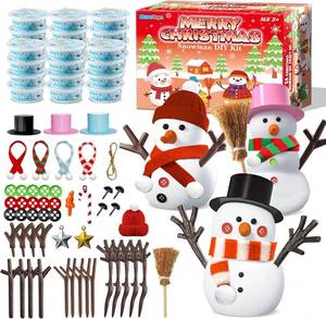 lot 211287 image: AuroTops 24 Pack Christmas Crafts for Kids,DIY Snowman Kit,Modeling Clay Craft Kits for Kids,Build a Snowman Kit,Christmas Stocking Stuffers Holiday Party Decoration Gifts Bulk
