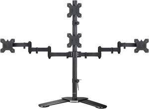 lot 311182 image: Suptek Quad LED LCD Monitor Stand up Free-Standing Desk Stand Extra Tall 31.5 Pole Heavy Duty Fully Adjustable Mount for 4 (31)  Four Screens up to 27 inch (ML6864)