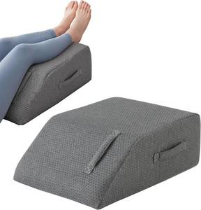 lot 311186 image: Leg Pillow Elevation Blood Circulation, Leg Wedge for Elevation for Swelling, Leg Elevating Pillow for After Surgery, Memory Foam Foot Knee Pillow for Back Sleeping 23.6 16.8 8 Inch Dark Grey