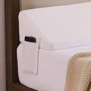lot 411145 image: Homemate Twin Size 39x10x6 Bed Wedge Pillow Stopper - Bed Gap Filler(0-8) - Headboard Pillow - Triangle Bloster Pillow Wedges - White