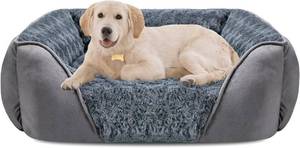 lot 111461 image: INVENHO Large Dog Bed for Large Medium Small Dogs, Rectangle Washable Orthopedic Dog Bed, Soft Calming Sleeping Puppy Bed Durable Pet Cuddler with Anti-Slip Bottom L(30x24x9)