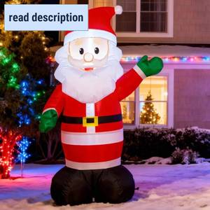lot 211262 image: 4ft Inflatable Santa Claus with LEDs, 30s-Auto Blow Up Christmas Decoration for Outdoor