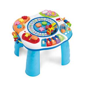 lot 20144 image: winfun Letter Train & Piano Activity Table Interactive Learning Toy for Toddlers (12 Months) �� Alphabet Track, 5-Note Keyboard, Sound Effects, Detachable Legs for Stand-Up or Floor Play