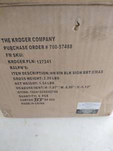 lot 20151 image: Kroger Holiday Home 8 In Christmas Sign - All is Bright - 6 Pack