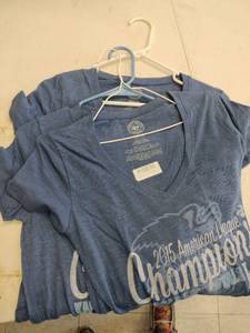 lot 20177 image: 47 Brand Kansas City Royals 2015 American League Champions T-Shirt - M (Set of 3)