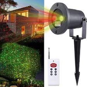 lot 20000 image: Moving Green and Red - 2 Color Laser Landscape Projector Light w Remote Landscaping Decoration Holiday Lighting Christmas Lights Outdoor Laser Amazer