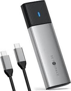 lot 20004 image: SSD Enclosure Tool-Free, SETMSPACE M.2 NVME SSD Enclosure USB C 10Gbps, Aluminum NVME Enclosure PCIe M-Key to USB C, External M.2 Enclosure Only for NVME SSDs 2230224222602280(Grey)