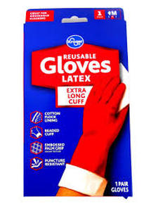 lot 2019 image: Kroger Reusable Gloves - Latex - Extra Long Cuff - 2 Pairs