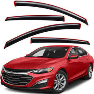 lot 2029 image: ACLONG Smoke Rain Guards Fit for Chevrolet Malibu 2016-2023 Tape-On Side Shatterproof Window Visor, Window Deflectors, Vent Deflectors, 6-Piece Set