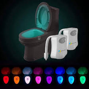 lot 2039 image: Multi-Color Toilet Bowl Motion Sensor Night Light - Light Detection Sensor LED Light- Cool Fun Gadget for Men, Women, Him, Her, Birthday Kid - Funny Unique Gift Present - Best Gag Christmas Idea - 2 Pack