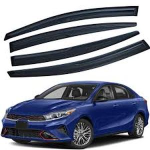 lot 2048 image: Ricmjend Tape-On Side Window Visor Deflectors for 2019-2022 Kia Forte 4 Piece Set Smoke Tinted Rain Guards Shield Shade