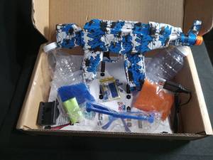 lot 1017 image: AK-47 Automatic Toy Gun Kit with Blue Camo Design
