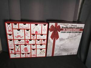lot 1061 image: Juegoal Wooden Christmas Advent Calendar with 25 Drawers