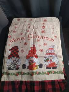 lot 1069 image: Christmas Gnomes pillpw covers with Buffalo Plaid Trim