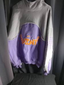 lot 1102 image: Purple and White Saint Graffiti Hoodie XL