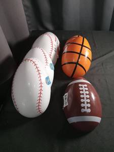 lot 1105 image: Sports Theme Plastic Easter Egg Set with Bowls