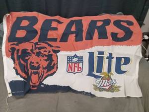 lot 1126 image: Chicago Bears Miller Lite NFL Banner