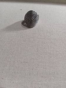 lot 12474 image: Sterling Silver Marcasite Dome Ring