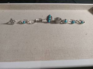 lot 12478 image: Southwestern Turquoise Ring Collection