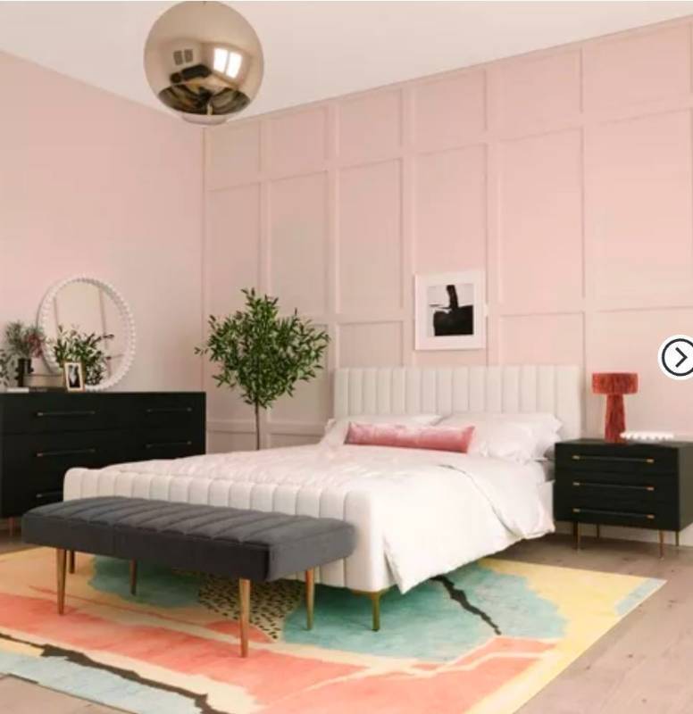 lot 51 image: TOV Furniture Trident 28 3-Drawer Nightstand Black 28W x 19D x 22H - Retail $399