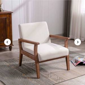 lot 83 image: Janoray Mid-Century Linen Fabric Armchair 1pcs - 3461AC - Retail $190