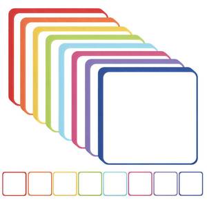 lot 3 image: 32 Pcs Dry Erase Magnetic Labels, 3 x 3 Reusable Writable Name Tags Magnetic Label Stickers for Whiteboard, Refrigerator, Locker Classroom Office Home (Multicolor)