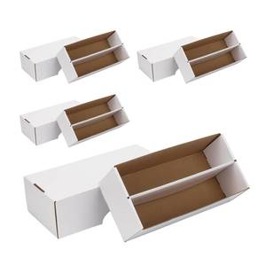 lot 15 image: DIICCYO 4 Set Trading Card Storage Box, 1600 Count Collector White Trading Cards Box Storage Sports Card Storage Cases Organizer Box for Basketball Soccer Baseball Game Cards&nbsp