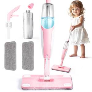 lot 18 image: Pink Mini Spray Mop for Toddler-Girls Montessori Cleaning Toy That Real Spray Water,Pretend Playhouse Essentials for Girls Ages 3-8,Toddler Educational Housekeeping Set