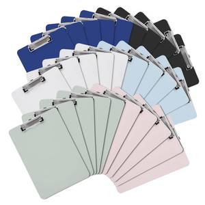 lot 1021 image: CSH 30 Pack Plastic Clipboards Bulk, 6 Colors, Low Profile Clip Board in A4 Letter Size, for Classroom and Office