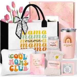 lot 1251 image: Suhctuptx New Mom Gifts for Women, Care Package After Baby, Pregnancy Gift for Expecting Mommy, Mom to be Gift for First Time, Congrats on Present with Canvas Tote Bag Mothers Day Christmas Gifts - Retail $30