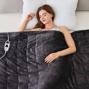 lot 2714 image: CYMULA Heated Weighted Blanket for Adults, Weighted Heated Blanket 50 x 60, 13lbs Sherpa Fleece Weighted Electric Blanket Soft Heating Blanket with 10 Heating Levels & 1-8 Hours Auto Off, Dark Grey